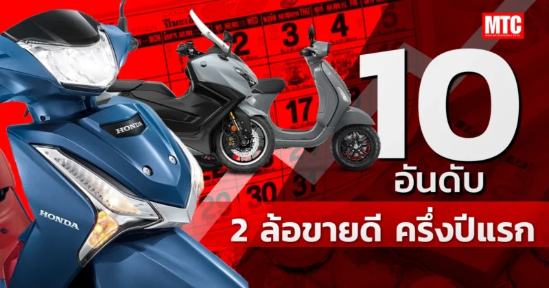 แบรนด์มอเตอร์ไซค์ ขายดี 10 อันดับแรก ครึ่งปีแรก 2025