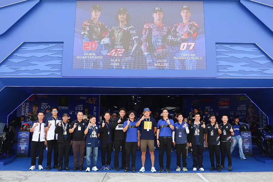 ยามาฮ่าต้อนรับ “ลุงเนวิน” และคณะผู้บริหารสนามช้างฯ เยี่ยมชมบูท YamahaGP Pavilion ในงาน ThaiGP 2026