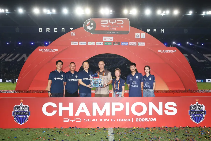 ยามาฮ่าร่วมฉลองความยิ่งใหญ่ “บุรีรัมย์ ยูไนเต็ด” ผงาดคว้าแชมป์ไทยลีกสมัยที่ 11