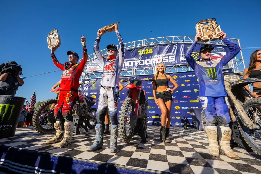 Honda CRF450R แรงเกินต้าน! “เจ็ต ลอว์เรนซ์” ฝ่าธงแดงเหมาแชมป์ AMA MX 2026 สนามที่ 2