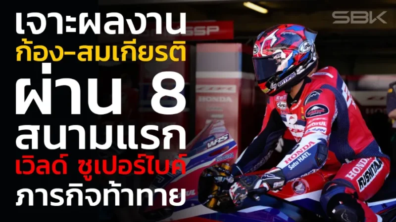 เจาะผลงาน "ก้อง-สมเกียรติ" ผ่าน 8 สนามแรก "เวิลด์ ซูเปอร์ไบค์"